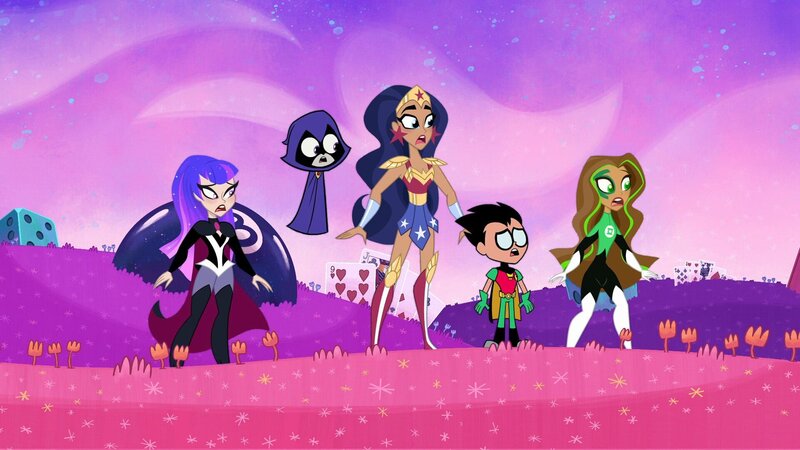 v.li.: Zatanna, Raven, Wonder Woman, Robin, Green Lantern – Bild: The Cartoon Network, Inc.