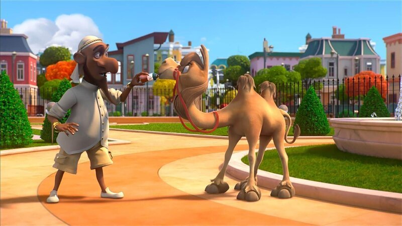 Vincents Freund Scheich Abdul ist zu Besuch. Als Vincent mitbekommt, wie einzigartig dessen Kamel Kataly ist, wittert er das große Geld! – Bild: (C) Rainbow S.r.l.