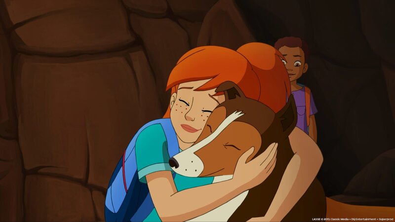 Lassie hat Zoe vor dem Tornado gerettet. – Bild: Classic Media