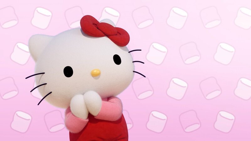 Die Freunde sind im Wald und wollen zelten. Doch plötzlich bemerken sie, dass ihre Marshmallows verschwunden sind, die sie über dem Lagerfeuer rösten wollten. – Bild: Die Legende des Schleckermauls /​ © 2022 SANRIO CO. LTD.