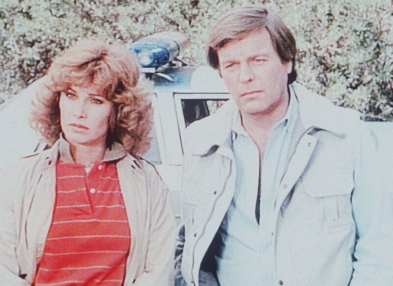 Nachdem sie nur knapp einem Mordanschlag entgangen sind, machen Jennifer (Stefanie Powers, li.) und Jonathan Hart (Robert Wagner) ihre Aussage. – Bild: Sat.1 Gold
