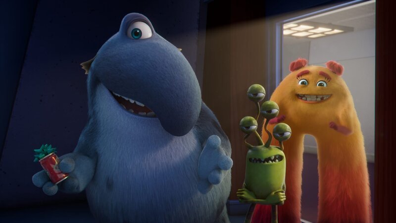 MONSTERS AT WORK – „Meet Mift“ – When Tylor is initiated into MIFT during a bizarre ritual, he wants nothing more than to get away from his odd coworkers. But when an emergency strikes Monsters, Inc., MIFT kicks into action and Tylor develops a hint of respect for the misfit team. (Disney) FRITZ, DUNCAN, VAL – Bild: Courtesy of Disney+