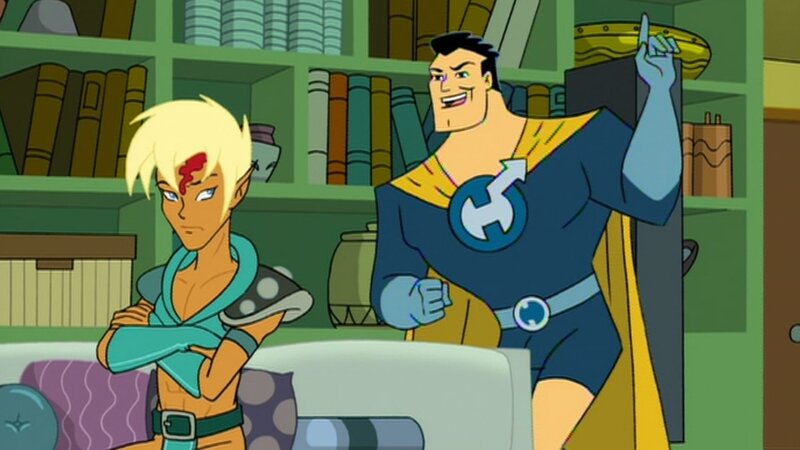 L-R: Xandir P. Wifflebottom, Captain Leslie Hero – Bild: ViacomCBS