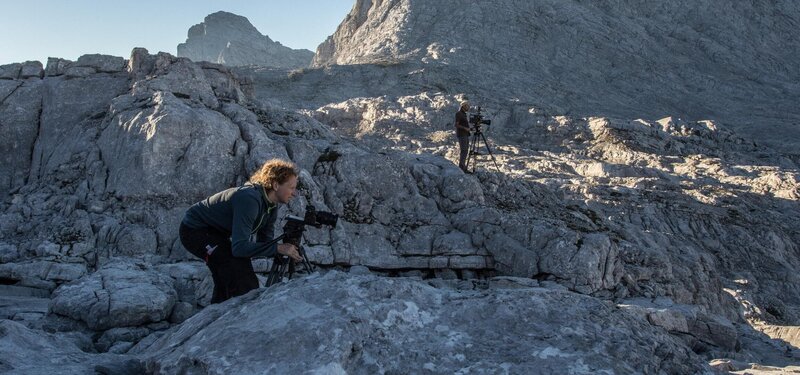 Kamerafrau Petra Plank und Kameramann Dietrich Heller. – Bild: Franz Hafner