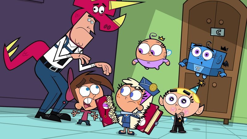 L-R: Mr. Turner, Timmy, Chloe, Poof, Sammy, Foop – Bild: ViacomCBS