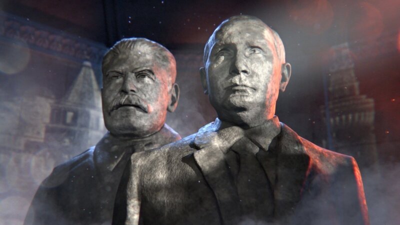 Der Angriffskrieg gegen die Ukraine hat den Wandel Russlands zur Diktatur beschleunigt. Wird aus Putin (r.) ein Stalin (l.) 2.0.? – Bild: ZDF und Zornshot