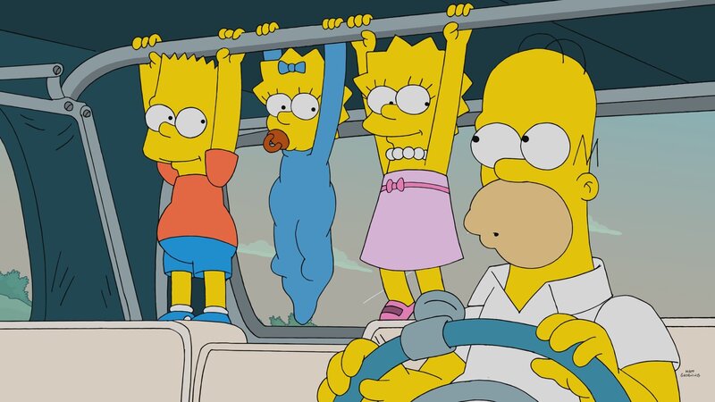 (v.l.n.r.) Bart; Maggie; Lisa; Homer – Bild: Fox and its related entities
