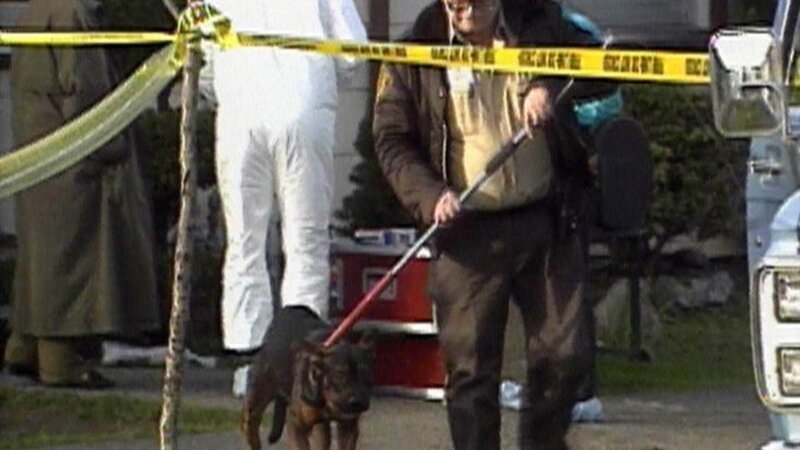 Der Hund, „Chief“, eines ermordeten Paares führt die Polizei auf die richtige Spur des Täters. – Bild: Foto: RTL