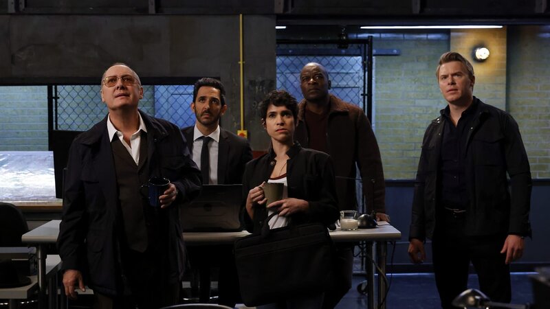 L-R: Raymond ‚Red‘ Reddington (James Spader), Aram Mojtabai (Amir Arison), Weecha Xiu (Diany Rodriguez), Dembe Zuma (Hisham Tawfiq) und Donald Ressler (Diego Klattenhoff) – Bild: AXN Black