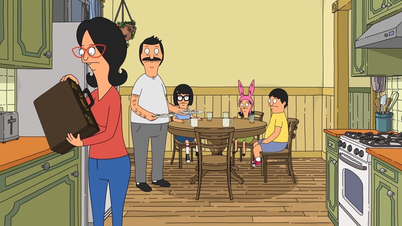 L-R: Linda, Bob, Tina, Louise, Gene – Bild: Paramount /​ BOB’S BURGERS 2022 by 20th Television.