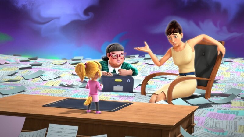 Brittany träumt. Miss Smith und die neue Schulleiterin geben ihr die Schuld für eine misslungene Schulveranstaltung. Da Jeanette ihren Job übernommen hat, sei alles schief gelaufen. Brittany wird wach und schmiedet einen Plan. – Bild: Super RTL Brittany träumt. Miss Smith und die neue Schulleiterin geben ihr die Schuld für eine misslungene Schulveranstaltung. Da Jeanette ihren Job übernommen hat, sei alles schief gelaufen. Brittany wird wach und schmiedet einen Plan. – Bild: Super RTL