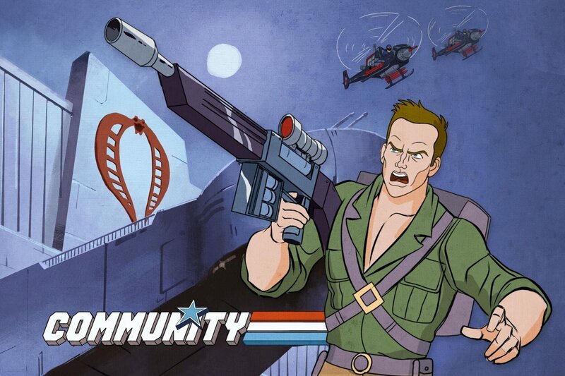 Die Lerngruppe begibt sich auf ein ganz spezielles, gezeichnetes, Abenteuer – das so seine Ähnlichkeiten mit der 80er-Jahre Serie „G.I. Joe“ hat … – Bild: 2013 NBCUniversal Media, LLC Lizenzbild frei