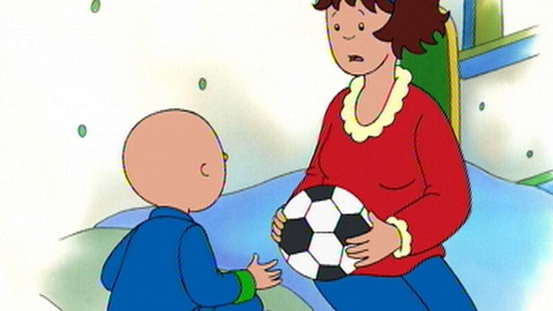 Mami erklärt Caillou, dass Schimpfwörter andere Menschen verletzten können. – Bild: SUPER RTL Das SUPER RTL-Bildmaterial darf nur zur redaktionellen Berichterstattung im Zusammenhang mit der jeweiligen Sendung unter Angabe der Credits und Beachtung der unter http:/​/​kommunikation.superrtl.de genannten Nutzungsbeschränkungen verwendet wer