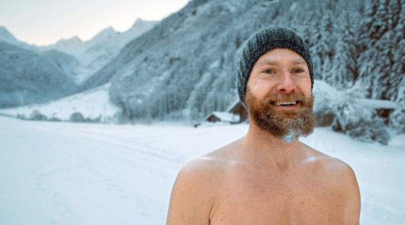 Biohacker Rolf Duda, ist Proband einer vom der University of Applied Sciences and Arts of Southern Switzerland durchgeführten Studie. Hierbei geht es unter anderem um die Frage, ob Kältereize tatsächlich das Immunsystem stärken. – Bild: HR