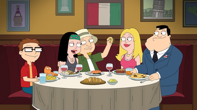 v.li.: Steve, Klaus, Hayley, Jeff, Francine, Stan – Bild: Paramount