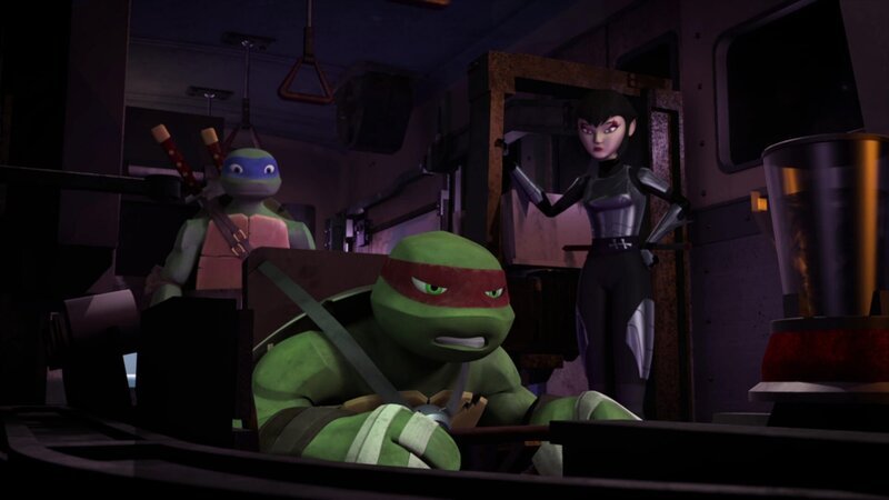 L-R: Leonardo, Raphael, Karai – Bild: ViacomCBS