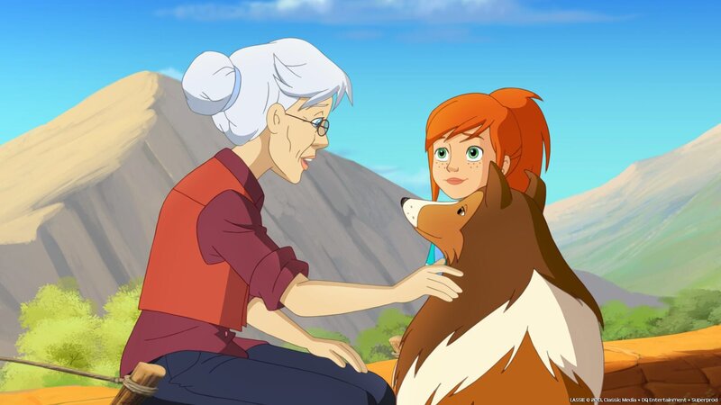 Frances bedankt sich bei Zoé und Lassie für die Rettung in letzter Sekunde. – Bild: Lassie