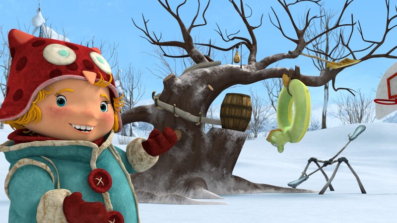 Nele hat sich eine Spezial-Spielbahn ausgedacht. – Bild: KiKA/​carpediem Film & TV Inc.