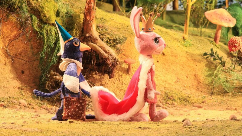 Guetnachtgschichtli Flapper & Fründe Staffel 1 Folge 6 Pinky, als Prinzessin verkleidet, plant eine Verkleidungsparty, benimmt sich aber derart prinzessinenhaft zickig, dass keiner kommen will. – Bild: SRF