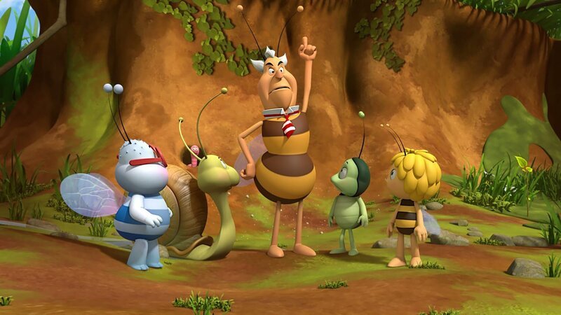 Bienenwachs muss sich bedanken. – Bild: ZDF/​Studio100 Animation