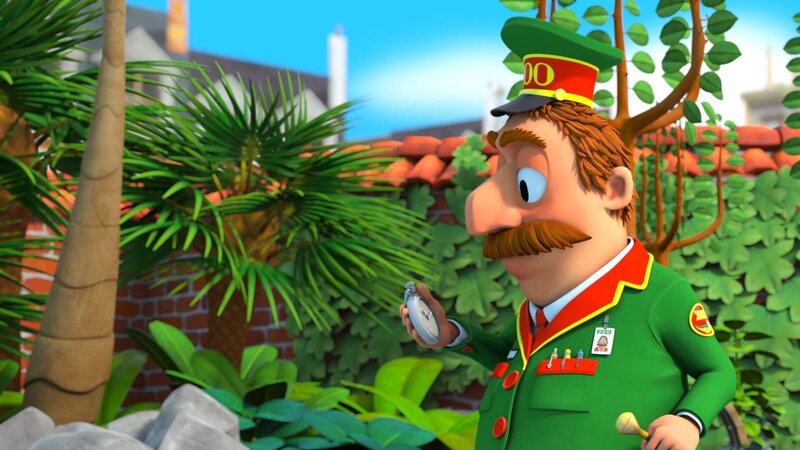 Zoodirektor Herr Timmer wartet ungeduldig auf die Ankunft der Tiere. – Bild: ZDF/​Gaumont Animation/​PP Animation III Inc.