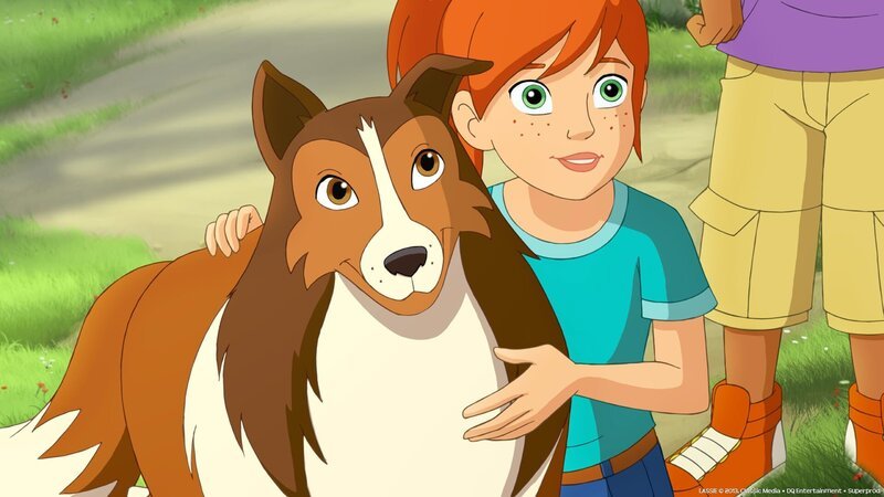 Zoe ist froh, dass ihre Hündin Lassie wieder unversehrt zurückgekehrt ist. – Bild: ZDF/​Classic Media/​DC Entertainment/​Superprod