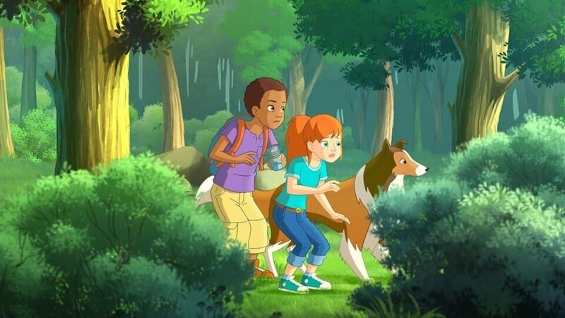 Harvey, Zoe und Lassie. – Bild: ZDF/​Classic Media/​DC Entertainment/​Superprod/​KiKA