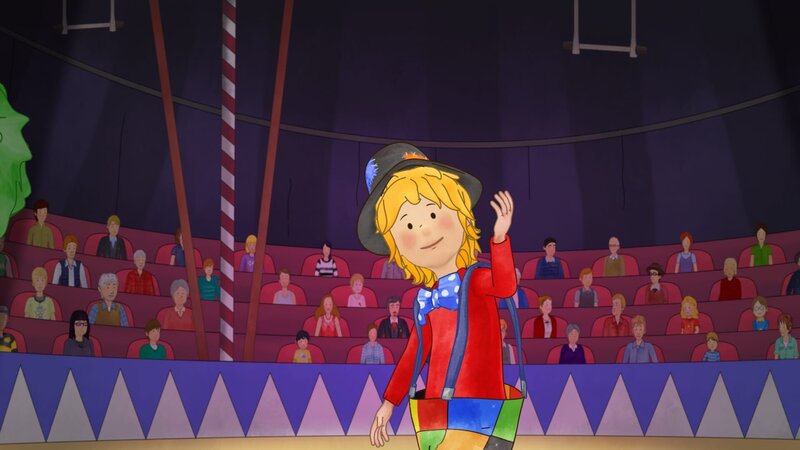 Conni als Clown im Ferienzirkus. – Bild: ZDF und (c) Henning Windelband (Youngfilms GmbH)