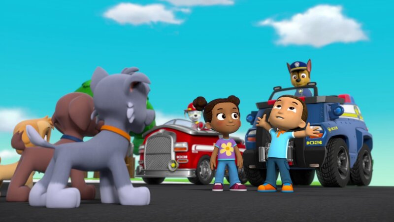 L-R: Skye, Zuma, Rocky, Marshall, Julia, Julius, Chase – Bild: ViacomCBS