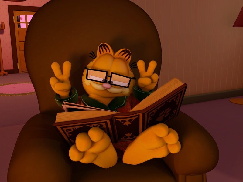 Garfield will einen Film über die Geschichte der Hunde drehen. – Bild: HR/​DARGAUD MEDIA