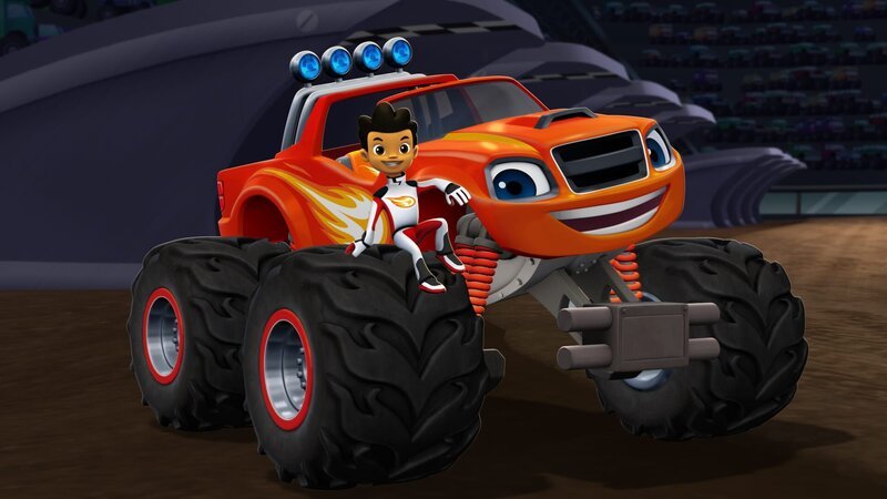 A.J. and Blaze in BLAZE AND THE MONSTER MACHINES on Nickelodeon.  Photo:  Nickelodeon. ©2014 Viacom International, Inc.  All Rights Reserved. – Bild: 2014 Viacom International, Inc. All Rights Reserved.