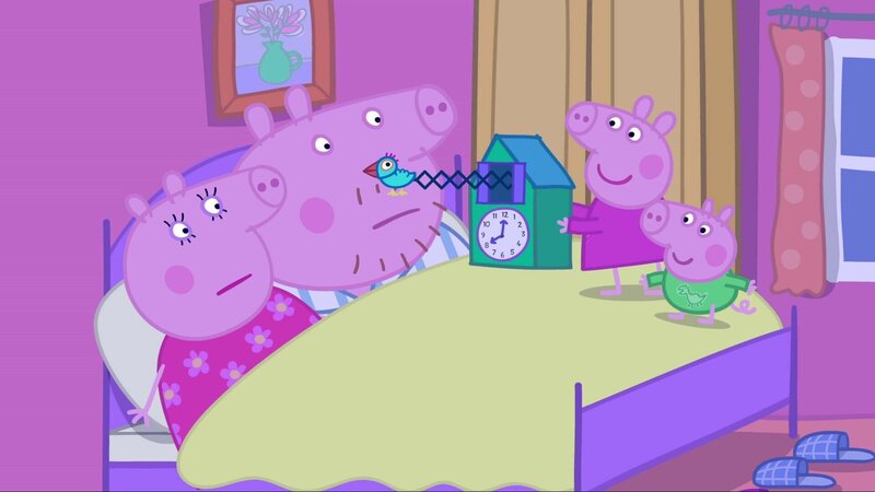 L-R: Mummy Pig, Daddy Pig, Peppa Pig, George Pig – Bild: Paramount