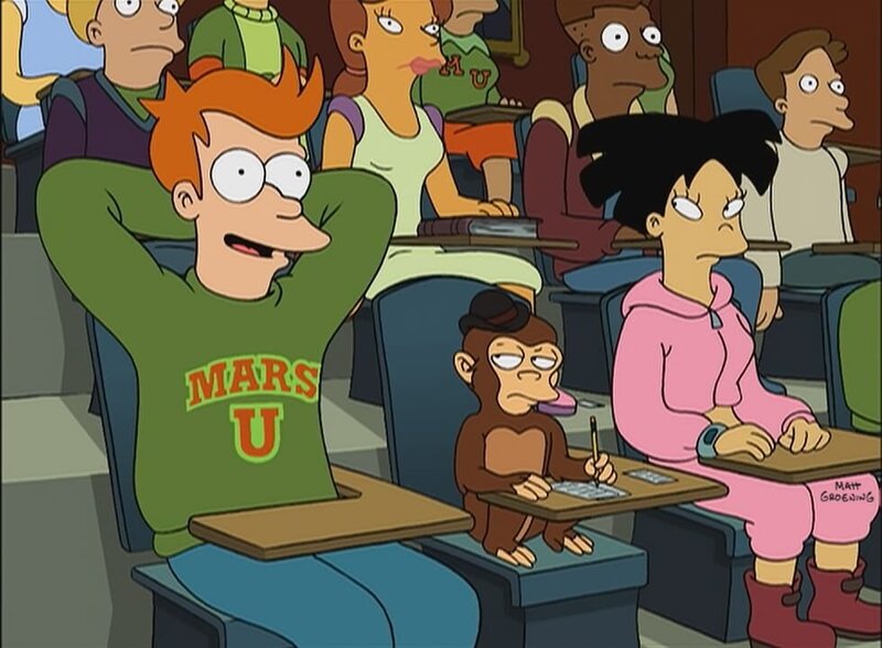 Vorne, l-r: Fry, Guenter, Amy – Bild: Paramount