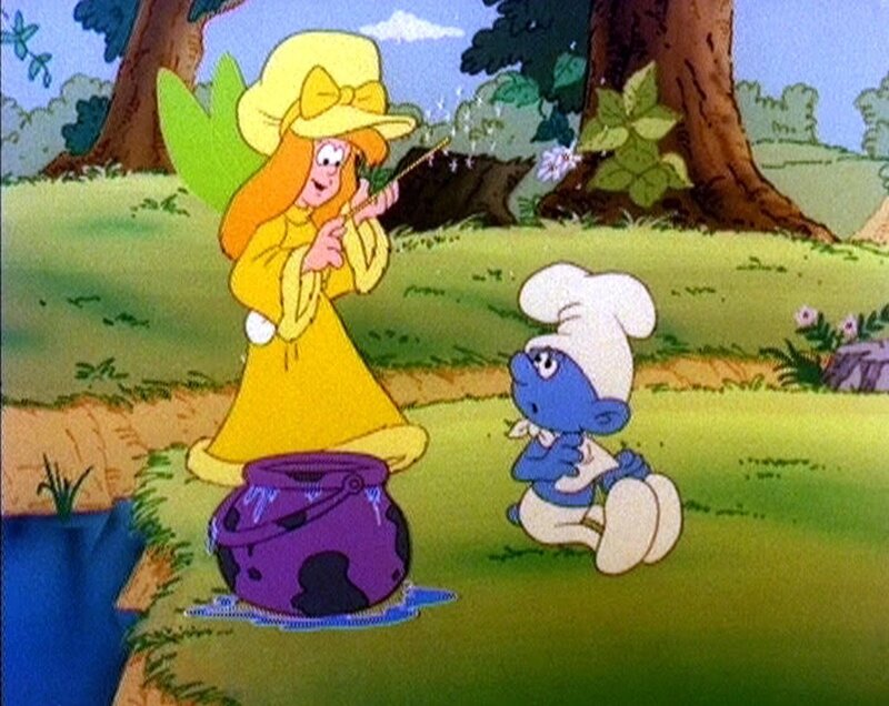 Die gute Fee Guinilda schenkt Torti einen Breitopf, der niemals leer wird. – Bild: Fix und Foxi