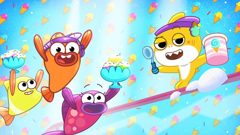 William (2.v.l.), Baby Shark (r.) – Bild: Paramount