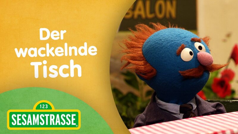 Der Blaue freut sich auf ein Eis. – Bild: NDR/​Sesame Workshop