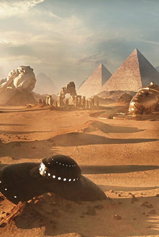 Pyramide, Wüste, Riesige Statue – Bild: A&E Networks, LLC