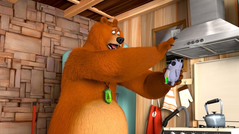 Grizzy (l.) bastelt eine Voodoopuppe, die den Lemmingen zum Verwechseln ähnlich sieht. Ob sein Zauber aufgeht? – Bild: Studio Hari