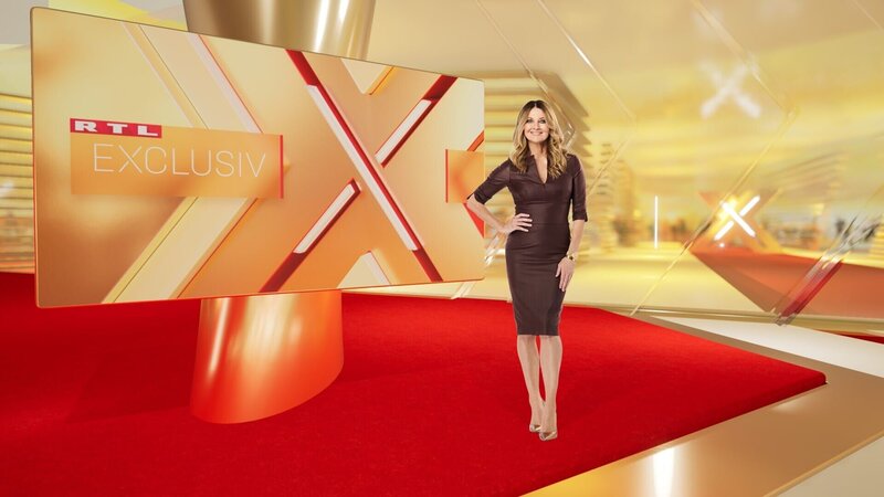 Moderatorin Frauke Ludowig im neuen „Exclusiv“-Studio ab dem 21.09.2020 – Bild: TVNOW