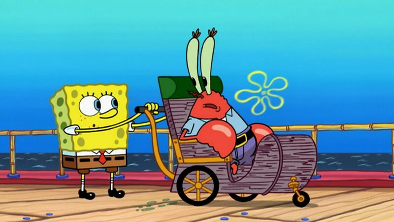 L-R: SpongeBob, Mr. Krabs – Bild: ViacomCBS