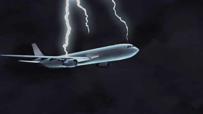 Die Ermittler vermuteten, dass das Flugzeug möglicherweise von einem Blitz getroffen wurde, was dazu führen kann, dass die Instrumente nicht mehr funktionieren. Später kamen sie jedoch zu dem Schluss, dass das Flugzeug widersprüchliche Fluggeschwindigkeitsinformationen lieferte, was die Besatzung dazu veranlasste, das Flugzeug falsch zu steuern und es in einen Strömungsabriss zu bringen, aus dem sie sich nicht mehr erholen konnte. – Bild: NGC /​ Cineflix /​ Ian Watson