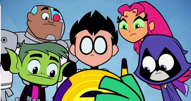 v.li.: Beast Boy, Cyborg, Robin, Starfire, Raven – Bild: TM and © 2020 The Cartoon Network, Inc. A WarnerMedia Company. All Rights Reserved.