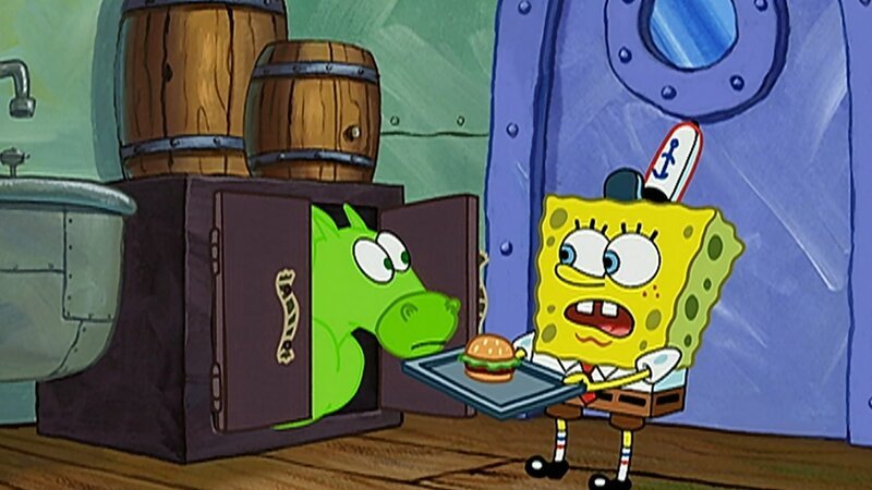 L-R: Mystery the Seahorse, SpongeBob – Bild: ViacomCBS