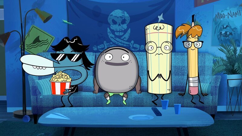 v.li.: Schere, Stein, Papier, Bleistift – Bild: Paramount v.li.: Schere, Stein, Papier, Bleistift – Bild: Paramount