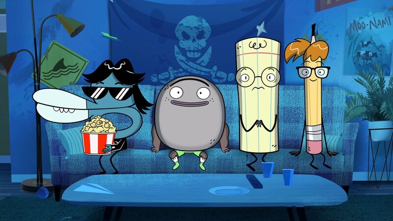 v.li.: Schere, Stein, Papier, Bleistift – Bild: Paramount