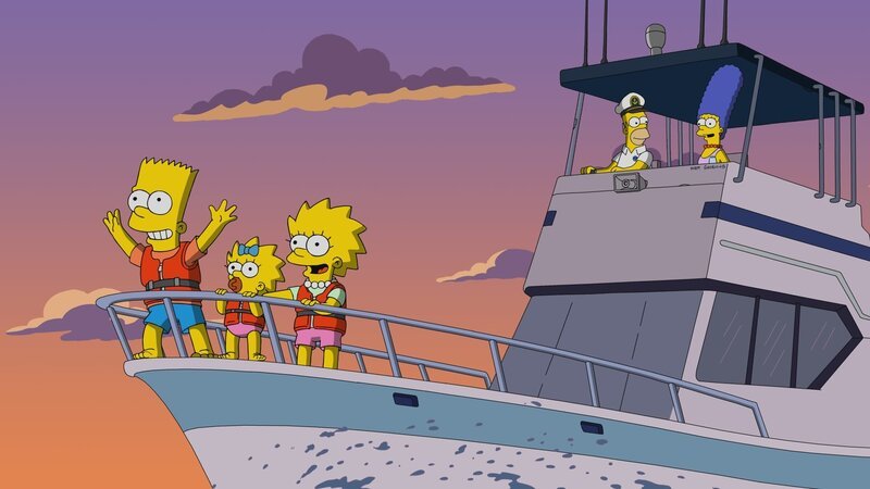 „Die Simpsons“, „Gorilla Ahoi!“. Beim Besuch eines Wasserparks erinnert sich Homer an einen alten Kindheitstraum. Seit ihn sein Vater zum Angeln mitgenommen hat, wünscht er sich sehnlichst ein eigenes Boot. Kaum ist es angeschafft, entpuppt sich der Unterhalt des neuen Gefährts jedoch als äußerst kostspielig. Unterdessen finden Lisa und Bart Gefallen daran, gefährliche Wildtiere aus Zoogehegen zu befreien. Leider gerät die gutgemeinte Rettungsaktion schnell außer Kontrolle. – Bild: Twentieth Century Fox Film Corporation