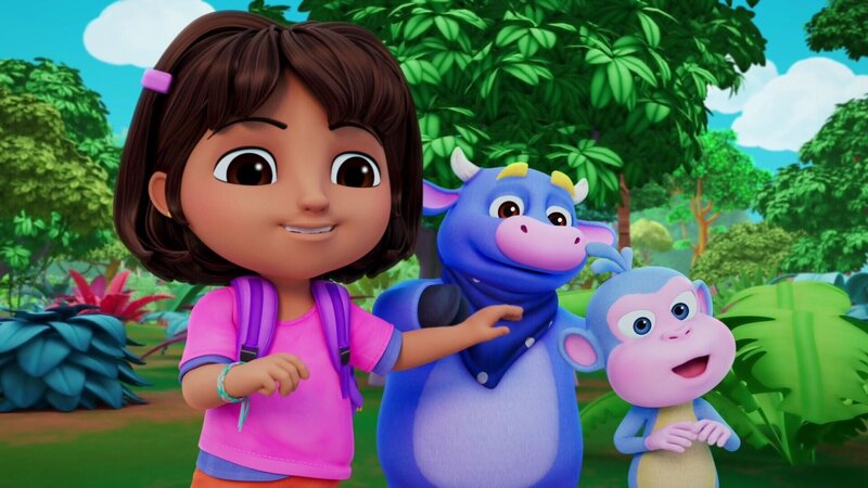 Isa schmeißt eine Party, auf der alle den Regenwald-Rhythmus tanzen. Boots muss den Tanz aber erst lernen! – Bild: SUPER RTL