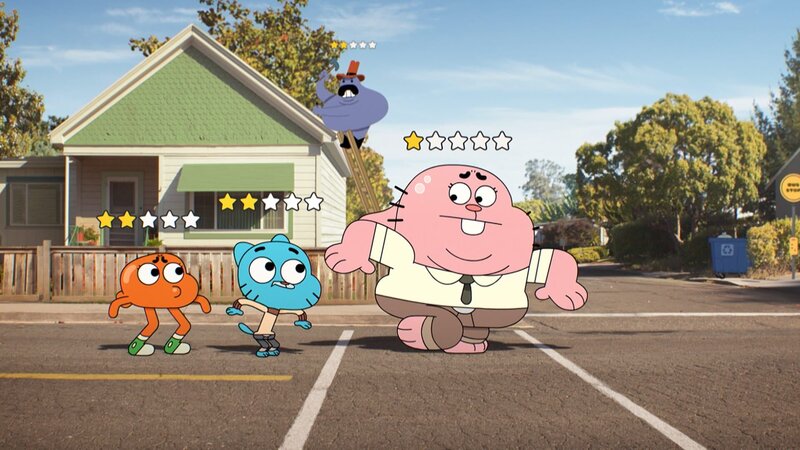 vorne, v.li.: Darwin, Gumball, Richard – Bild: TM