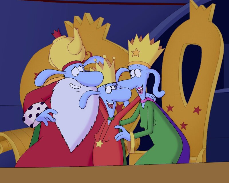 Durch Altairs Hilfe versöhnen sich König und Königin wieder. – Bild: BR/​BAF