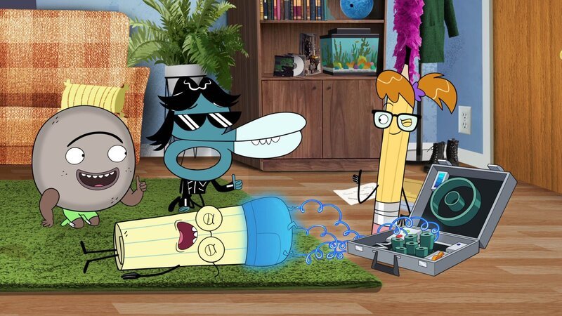 v.li.: Stein, Schere, Papier (vorne), Bleistift – Bild: Paramount v.li.: Stein, Schere, Papier (vorne), Bleistift – Bild: Paramount